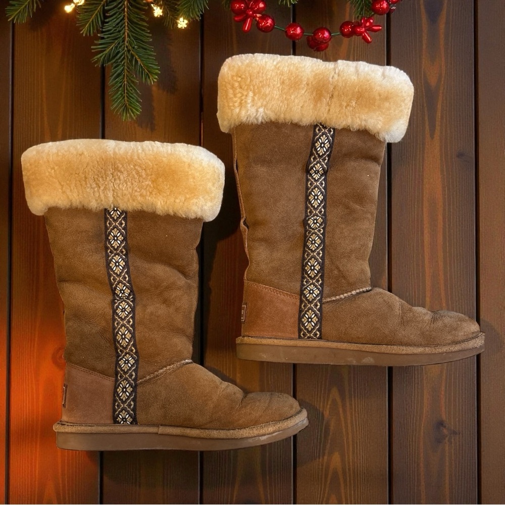 L.L.Bean Women’s Shearling-Lined Suede Winter Boots – Size 7 Medium